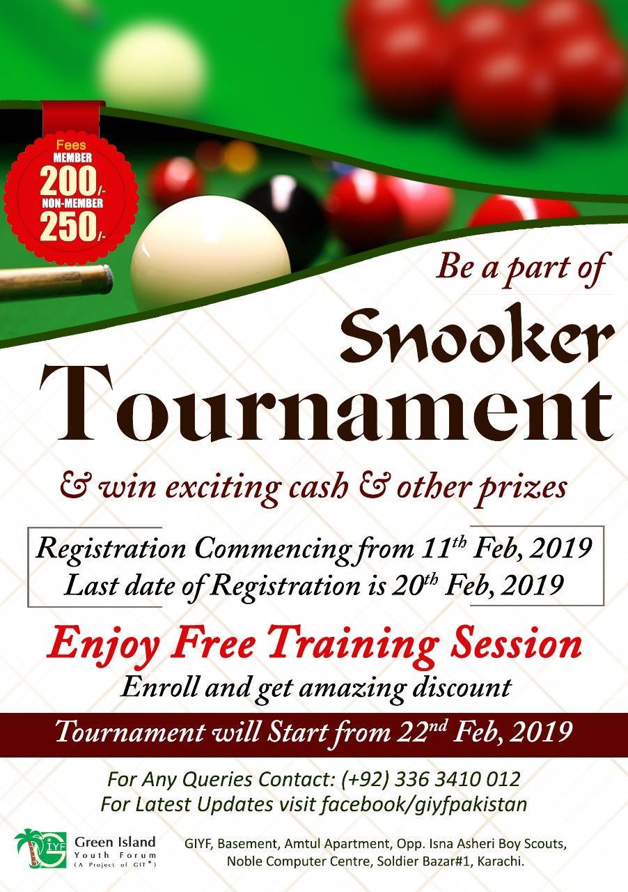 Open House Snooker Tournament Feb 2019