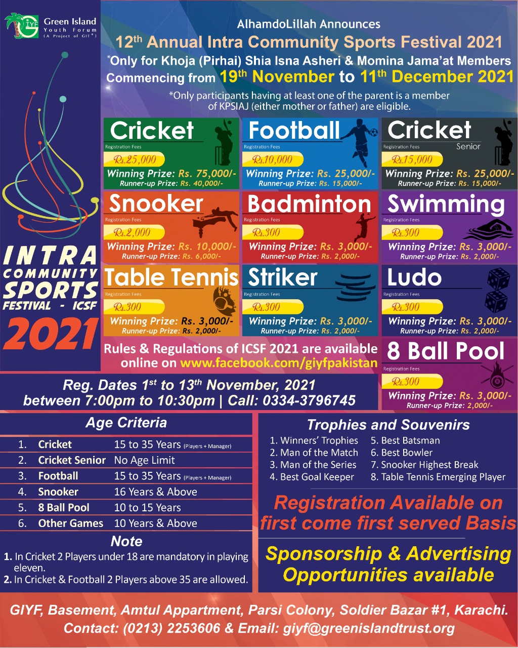 Intra Community Sports Festival 2021