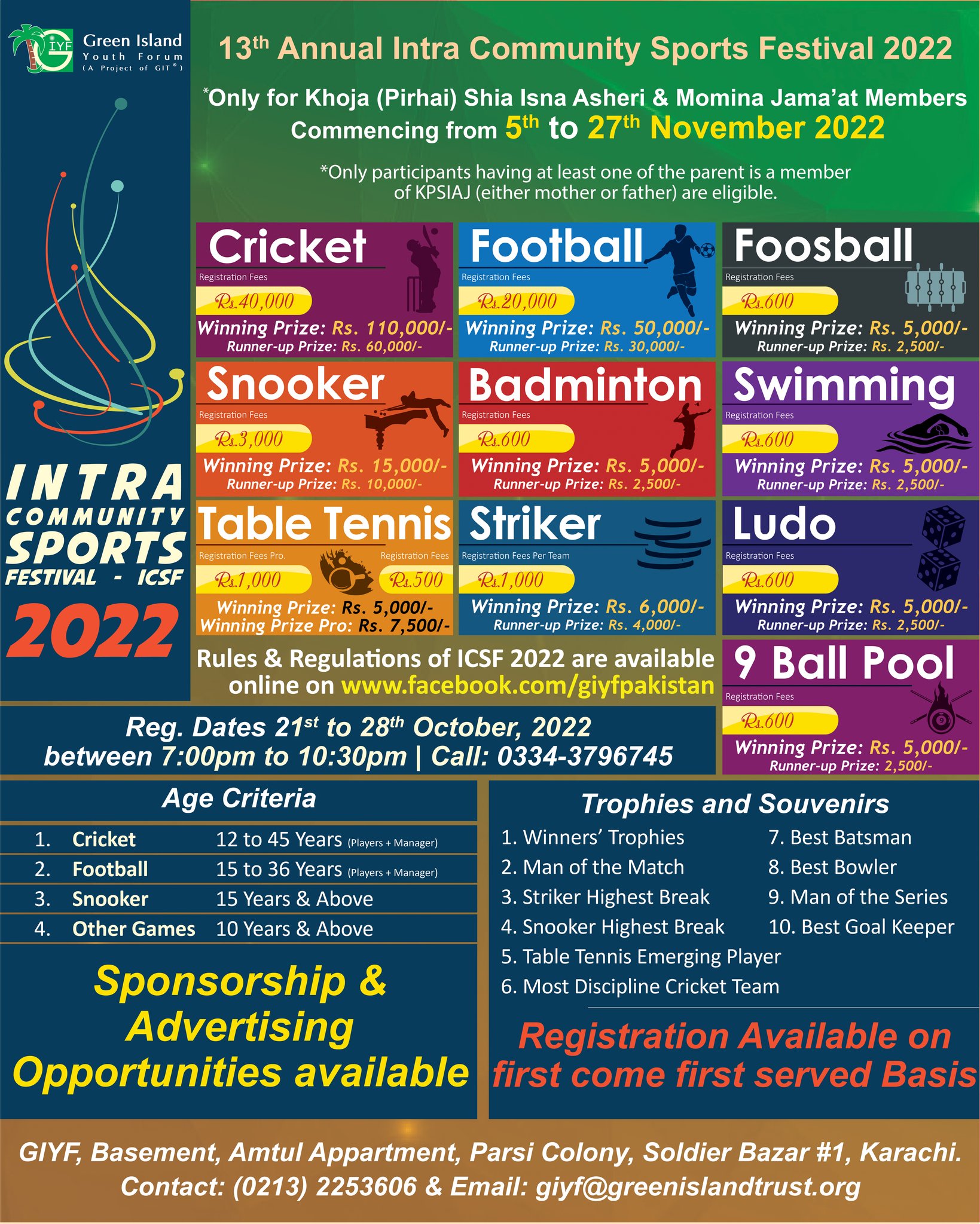Intra Community Sports Festival