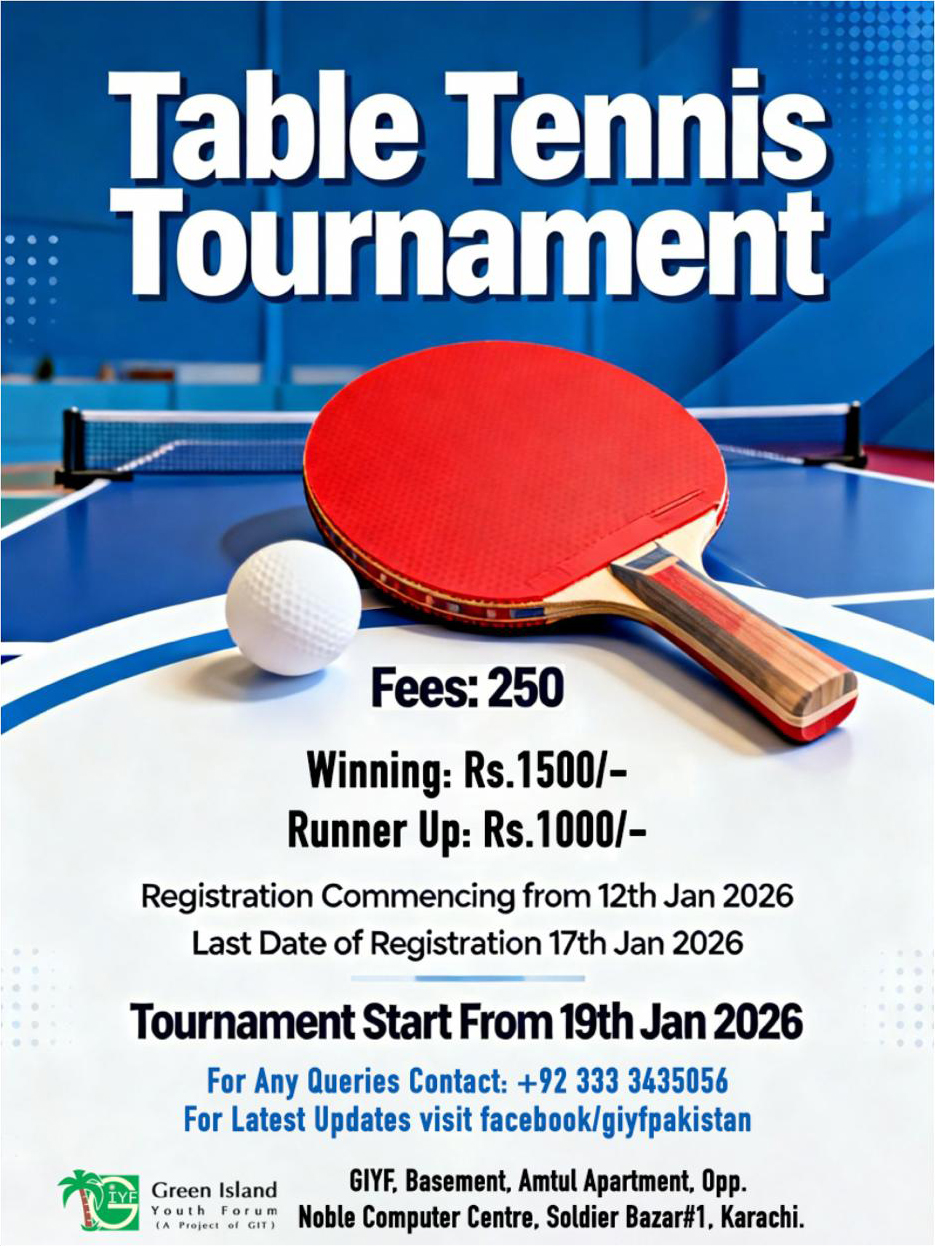 Table Tennis Tournament January 2026