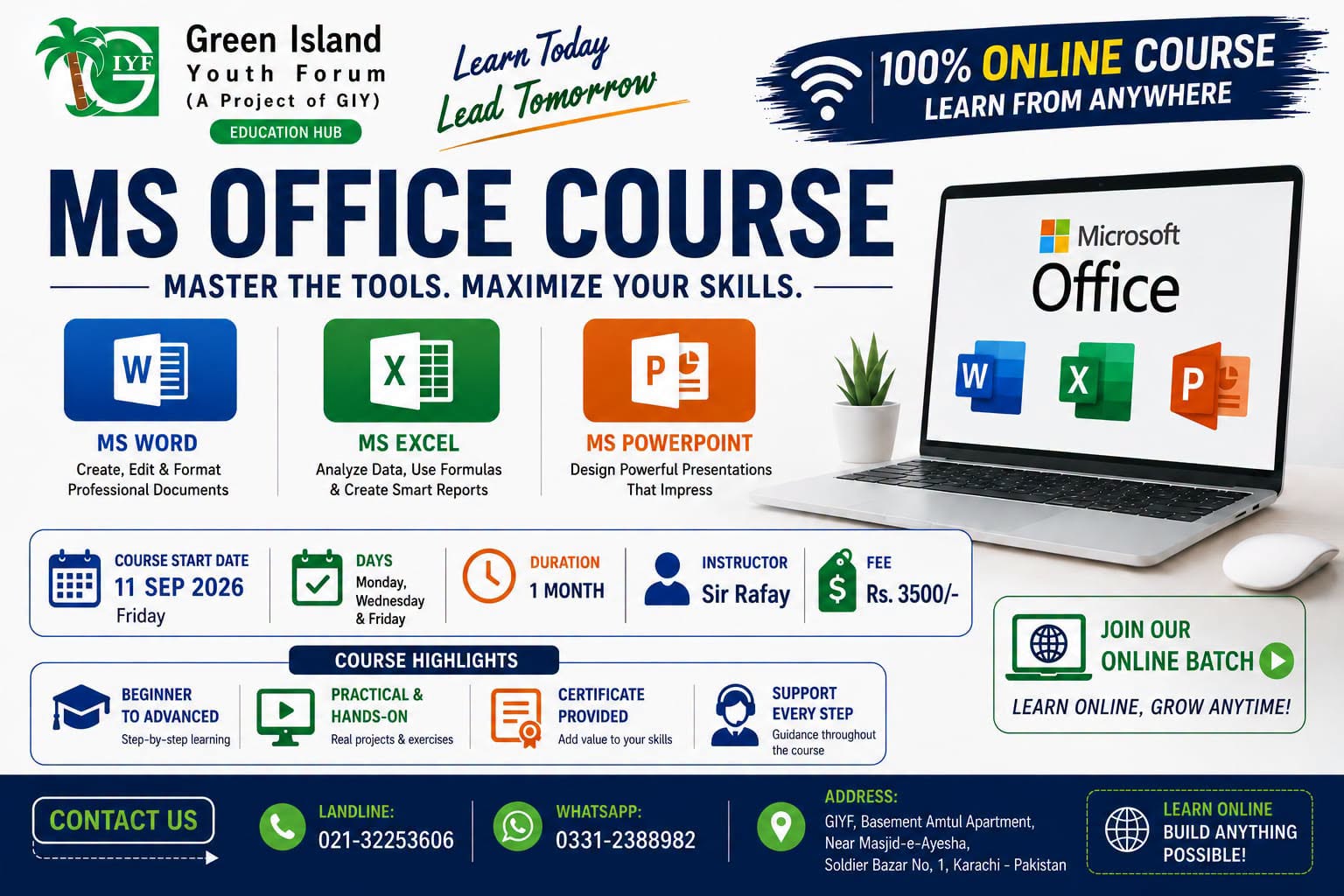 MS Office Course Sep 2026